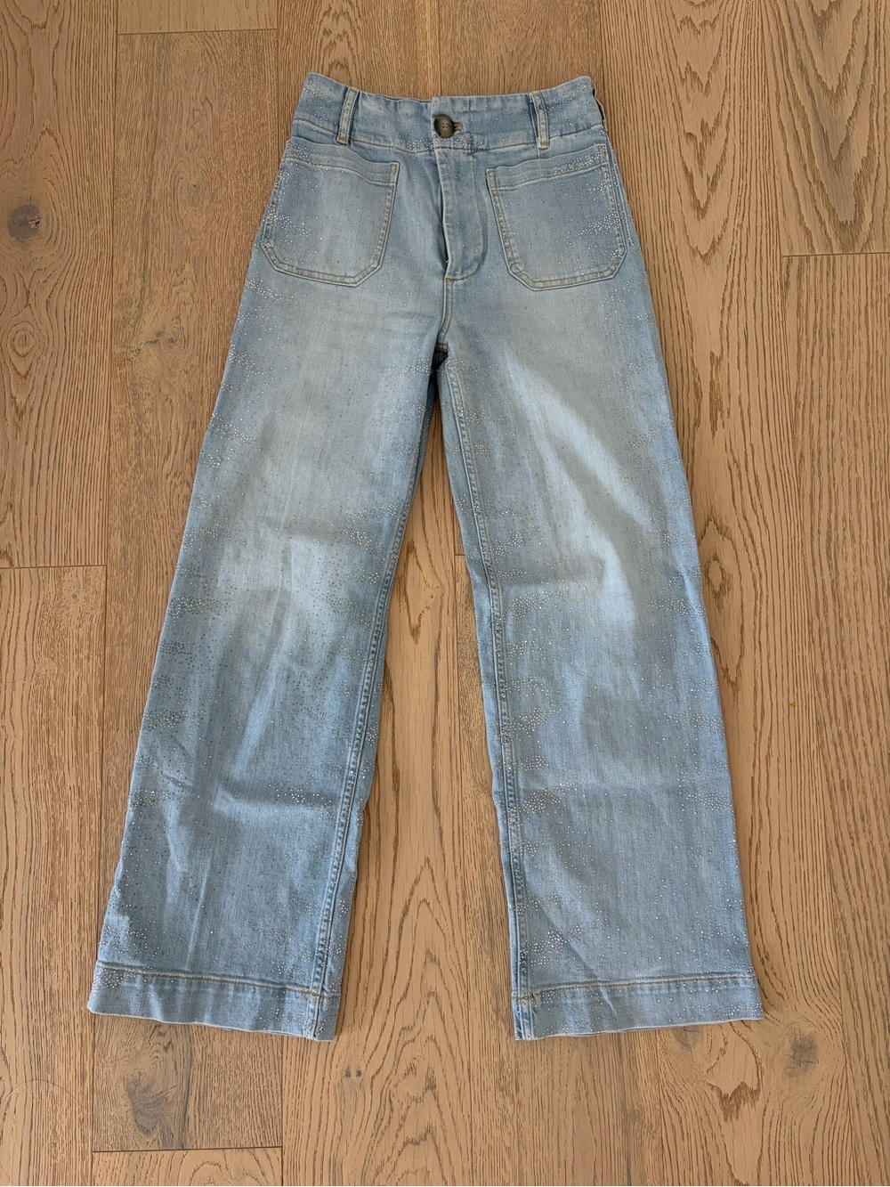 Maeve Light Blue Bootcut Womens Sparkle Jeans